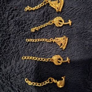 Gold Nautical Charms Set  Estate Sale
